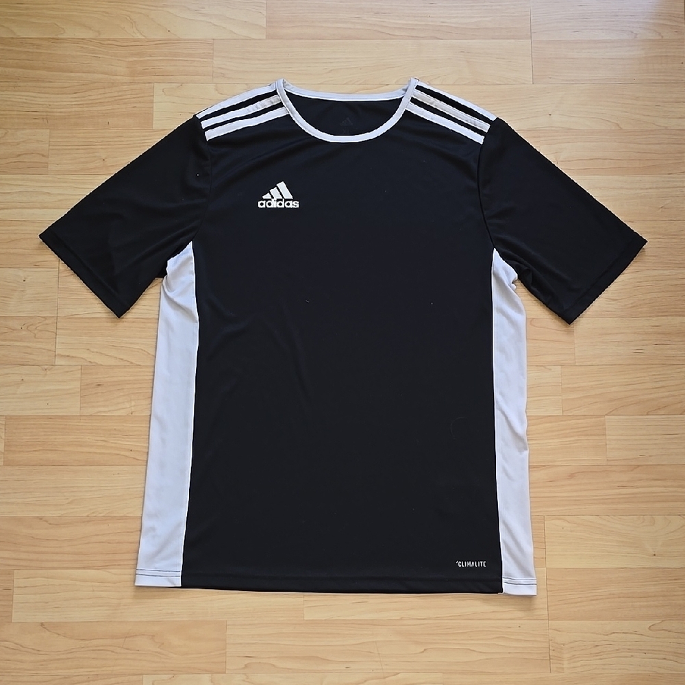 Adidas Kid's Black and White ADIDAS PERFORMANCE climalite ENTRADA Jersey Size XL